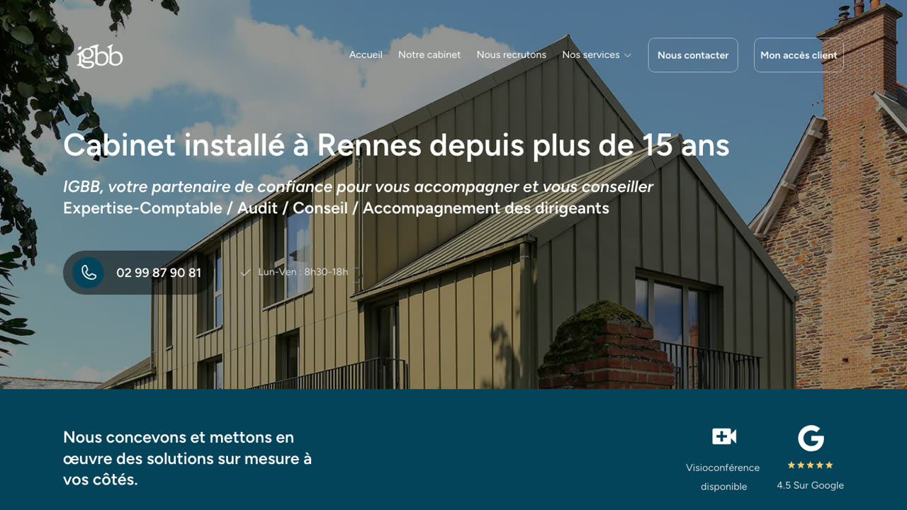 Page d’accueil du site IGBB
